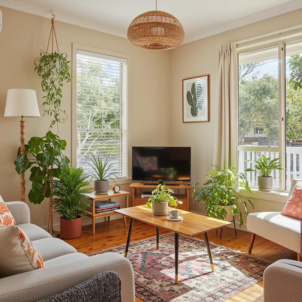 Cosy Australian Airbnb with a warm, inviting living space